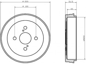 HELLA PAGID 8DT 355 300-791 stabdžių būgnas 
 Stabdžių sistema -> Būgninis stabdys -> Stabdžių būgnas
4243152020, 4243152021