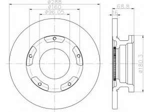 HELLA 8DD 355 120-181 stabdžių diskas 
 Stabdžių sistema -> Diskinis stabdys -> Stabdžių diskas
1764283, BK212A097AB, BK212A097BA