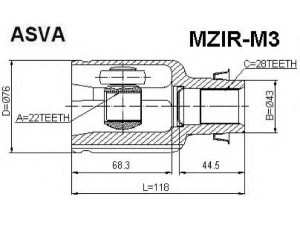 ASVA MZIR-M3 jungčių komplektas, kardaninis velenas
FG02-22-520A