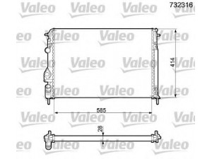 VALEO 732316 radiatorius, variklio aušinimas 
 Aušinimo sistema -> Radiatorius/alyvos aušintuvas -> Radiatorius/dalys
7700425842