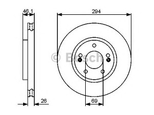 BOSCH 0 986 479 434 stabdžių diskas 
 Stabdžių sistema -> Diskinis stabdys -> Stabdžių diskas
51712 26100