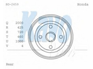 KAVO PARTS BD-2459 stabdžių būgnas 
 Stabdžių sistema -> Būgninis stabdys -> Stabdžių būgnas
42610SA5000