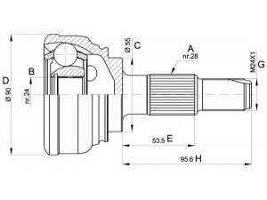 OPEN PARTS CVJ5082.10 jungčių komplektas, kardaninis velenas 
 Ratų pavara -> Sujungimai/komplektas
00060506537, 0060504718, 0060506536