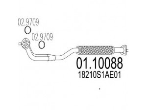 MTS 01.10088 išleidimo kolektorius 
 Išmetimo sistema -> Išmetimo vamzdžiai
18210S1AE01