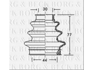 BORG & BECK BCB2349 gofruotoji membrana, kardaninis velenas 
 Ratų pavara -> Gofruotoji membrana