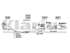 KLARIUS 390420U išmetimo sistema 
 Išmetimo sistema -> Išmetimo sistema, visa