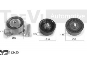 TREVI AUTOMOTIVE KD1219 paskirstymo diržo komplektas 
 Techninės priežiūros dalys -> Papildomas remontas
1606189, 1606262, 1606306, 93174119
