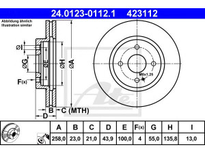 ATE 24.0123-0112.1 stabdžių diskas 
 Dviratė transporto priemonės -> Stabdžių sistema -> Stabdžių diskai / priedai
DF71-33-251