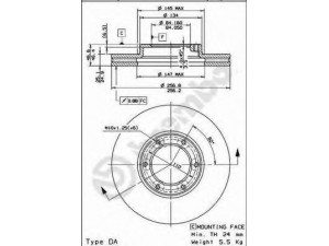BREMBO 09.6711.10 stabdžių diskas
4351235130
