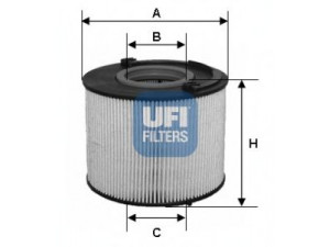 UFI 26.015.00 kuro filtras 
 Filtrai -> Kuro filtras
955.110.134.00, 7L6127434B, 7L6127434C