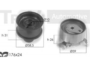 TREVI AUTOMOTIVE KD1071 paskirstymo diržo komplektas 
 Techninės priežiūros dalys -> Papildomas remontas