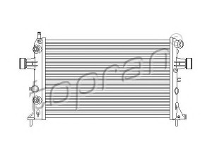 TOPRAN 206 972 radiatorius, variklio aušinimas 
 Aušinimo sistema -> Radiatorius/alyvos aušintuvas -> Radiatorius/dalys
09119482, 09193265, 13 00 196, 13 00 214
