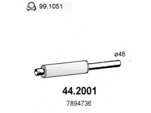 ASSO 44.2001 priekinis duslintuvas 
 Išmetimo sistema -> Duslintuvas
7894736, 9365578