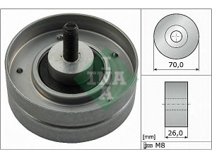 INA 532 0524 10 kreipiantysis skriemulys, V formos rumbuotas diržas 
 Diržinė pavara -> V formos rumbuotas diržas/komplektas -> Laisvasis/kreipiamasis skriemulys
0 946 004, 11 28 0 946 004, 11 28 8 625 983