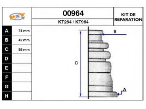 SNRA 00964 gofruotoji membrana, kardaninis velenas