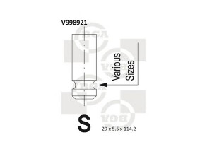 BGA V998921 išleidimo vožtuvas 
 Variklis -> Variklio uždegimo laiko reguliavimo kontrolė -> Vožtuvų eilė -> Vožtuvai/dalys
14721-PDAE00