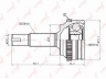 LYNXauto CO-7540A jungčių komplektas, kardaninis velenas 
 Ratų pavara -> Sujungimai/komplektas
43410-52050, 43410-59050, 43420-52050