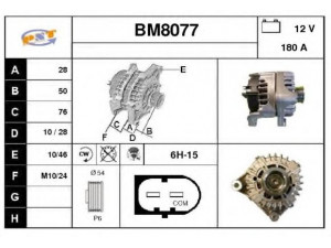 SNRA BM8077 kintamosios srovės generatorius
12317837981, 12317838656