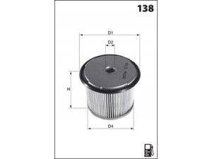 MECAFILTER ELG5218 kuro filtras 
 Techninės priežiūros dalys -> Papildomas remontas
1606451188, 190643, 1906C1, 9401906648