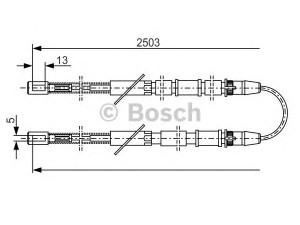 BOSCH 1 987 482 009 trosas, stovėjimo stabdys 
 Stabdžių sistema -> Valdymo svirtys/trosai
2101 3508180