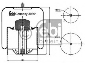 FEBI BILSTEIN 39891 dėklas, pneumatinė pakaba 
 Pakaba -> Pneumatinė pakaba
946 320 01 21