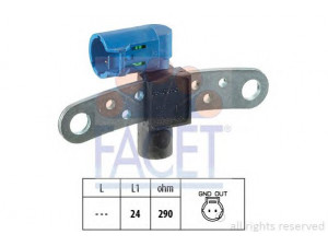 FACET 9.0540 jutiklis, alkūninio veleno impulsas; impulso jutiklis, smagratis 
 Kibirkšties / kaitinamasis uždegimas -> Impulsų generatorius
23798-00Q0B, 82 00 643 171