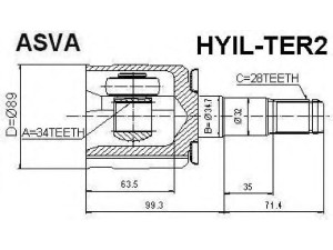 ASVA HYIL-TER2 jungčių komplektas, kardaninis velenas 
 Ratų pavara -> Sujungimai/komplektas
51611-H1000, 51611-H1000