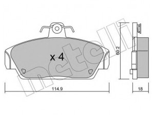 METELLI 22-0121-0 stabdžių trinkelių rinkinys, diskinis stabdys 
 Techninės priežiūros dalys -> Papildomas remontas
GBP90318AF, GBP90320AF, GBP90337