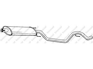 BOSAL 286-101 vidurinis duslintuvas 
 Išmetimo sistema -> Duslintuvas
24447476, 58 52 184