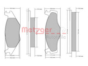 METZGER 1170033 stabdžių trinkelių rinkinys, diskinis stabdys 
 Techninės priežiūros dalys -> Papildomas remontas
191 698 151H, 171 698 151F, 191 615 109H