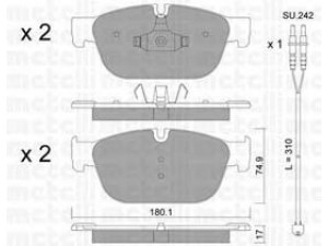 METELLI 22-0854-0K stabdžių trinkelių rinkinys, diskinis stabdys 
 Techninės priežiūros dalys -> Papildomas remontas