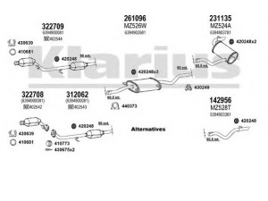 KLARIUS 600698E išmetimo sistema 
 Išmetimo sistema -> Išmetimo sistema, visa
