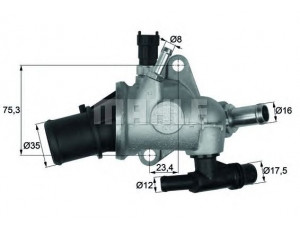 MAHLE ORIGINAL TI 142 83 termostatas, aušinimo skystis 
 Aušinimo sistema -> Termostatas/tarpiklis -> Thermostat
55227056