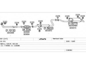 MTS C290092003547 išmetimo sistema 
 Išmetimo sistema -> Išmetimo sistema, visa