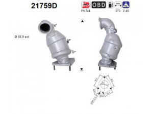AS 21759D katalizatoriaus keitiklis 
 Išmetimo sistema -> Katalizatoriaus keitiklis
55354249, 5850126, 55354249, 5850126