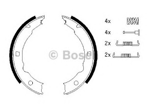 BOSCH 0 986 487 579 stabdžių trinkelių komplektas, stovėjimo stabdis 
 Stabdžių sistema -> Rankinis stabdys
4241 J2, 4241 J7, 4241 K4, 4241 K9