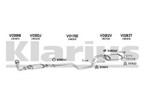 KLARIUS 960239U išmetimo sistema