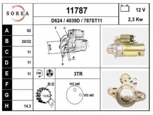 EAI 11787 starteris
97VB11000AA, 97VB11000AB, 97VB11000B1A