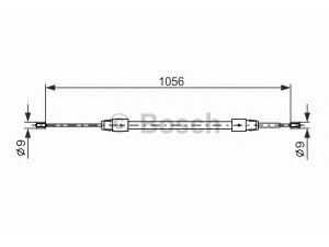 BOSCH 1 987 477 692 trosas, stovėjimo stabdys 
 Stabdžių sistema -> Valdymo svirtys/trosai
168 420 17 85, A 168 420 17 85