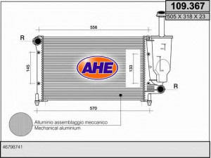 AHE 109.367 radiatorius, variklio aušinimas
46798741