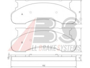 A.B.S. 38450 stabdžių trinkelių rinkinys, diskinis stabdys 
 Techninės priežiūros dalys -> Papildomas remontas
F1TZ-2001-A, XU2Z-2V001-AKA, XU2Z-2V001-AXA