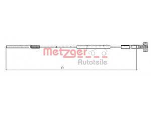 METZGER 11.5936 trosas, stovėjimo stabdys 
 Stabdžių sistema -> Valdymo svirtys/trosai
09127937, 522551, 9127937