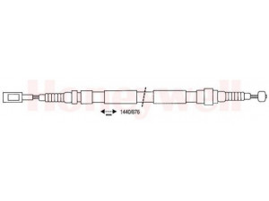 BENDIX 431310B trosas, stovėjimo stabdys 
 Stabdžių sistema -> Valdymo svirtys/trosai
443609721A