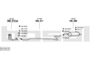 BOSAL 062.900.25 išmetimo sistema 
 Išmetimo sistema -> Išmetimo sistema, visa