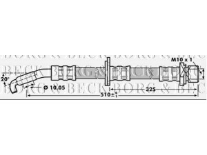BORG & BECK BBH7217 stabdžių žarnelė 
 Stabdžių sistema -> Stabdžių žarnelės
9008094A60