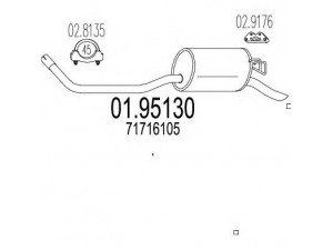 MTS 01.95130 galinis duslintuvas 
 Išmetimo sistema -> Duslintuvas
71716105