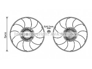 AVA QUALITY COOLING MSF603 ventiliatorius, radiatoriaus