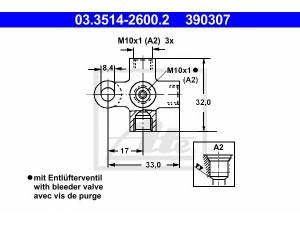 ATE 03.3514-2600.2 jungtis, vamzdeliai
