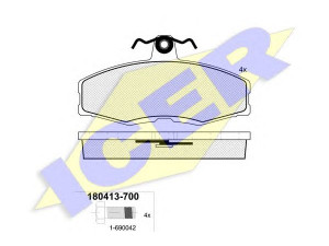 ICER 180413-700 stabdžių trinkelių rinkinys, diskinis stabdys 
 Techninės priežiūros dalys -> Papildomas remontas
5 018 981, 6 117 992, 6 143 631