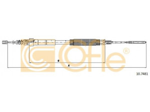 COFLE 10.7481 trosas, stovėjimo stabdys 
 Stabdžių sistema -> Valdymo svirtys/trosai
357609721C